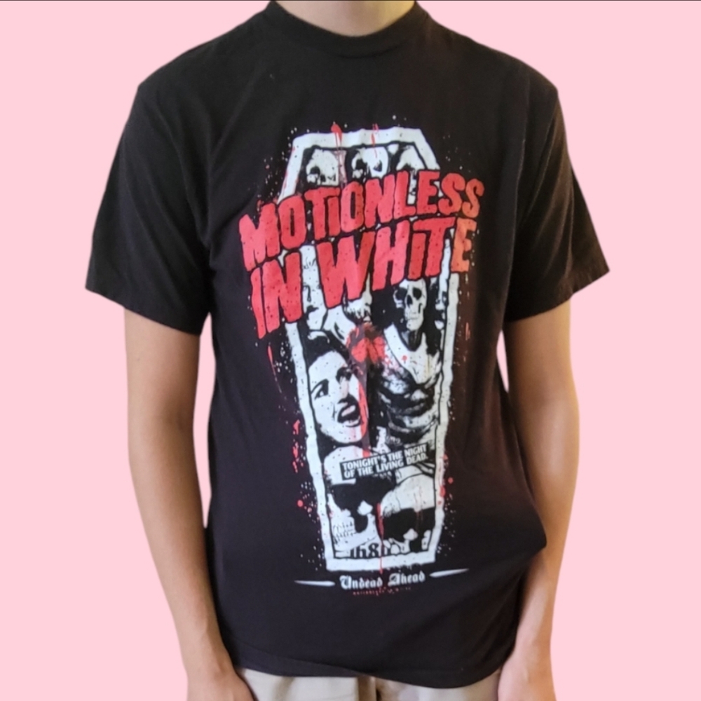 Officially licensed Motionless In White MIW Undead Ahead Zombie T-Shirt (M)
